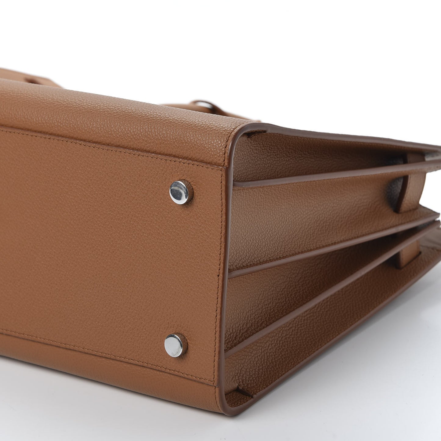 Grained Calfskin Small Sac de Jour Cognac