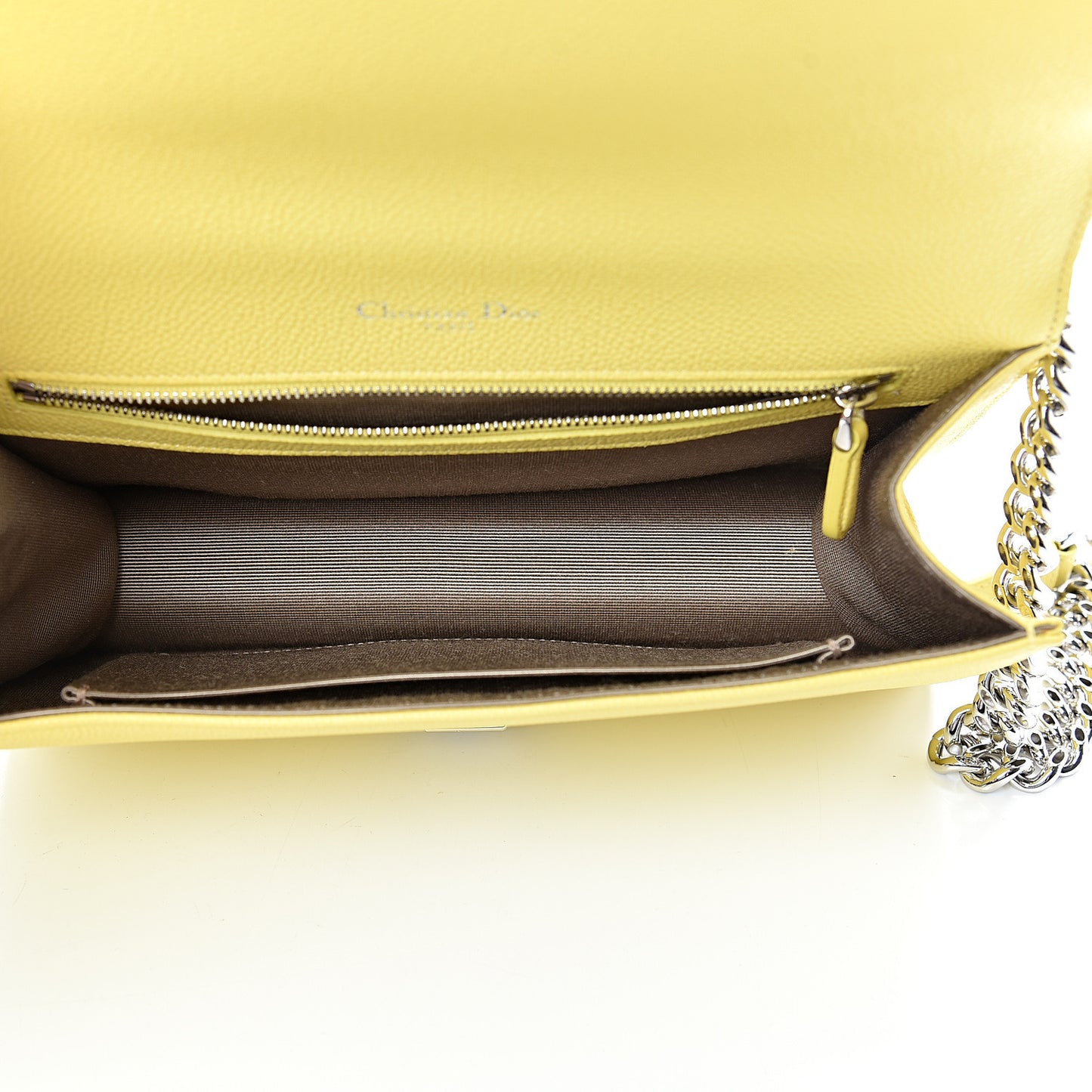 Grained Calfskin Medium Diorama Flap Bag Acacia Yellow