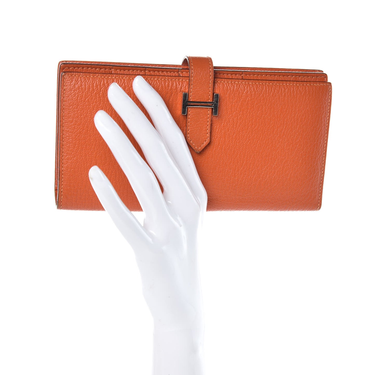 Chevre Mysore Bearn Gusset Wallet Feu
