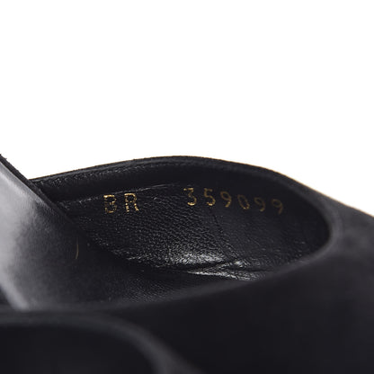 Saint Laurent Kid Scamosciato Classic Paris 80 Skinny Pumps 37.5 Black 10 of 14