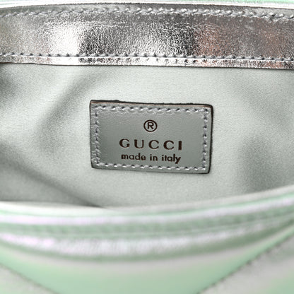 Gucci Iridescent Nappa Chevron Matelasse Super Mini GG Marmont Shoulder Bag Green Iridescent 6 of 11