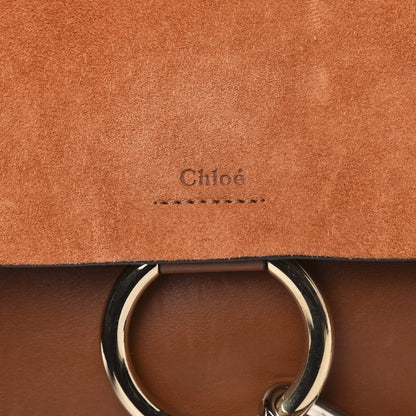 Chloe Suede Calfskin Medium Faye Shoulder Bag Tobacco 5 of 9