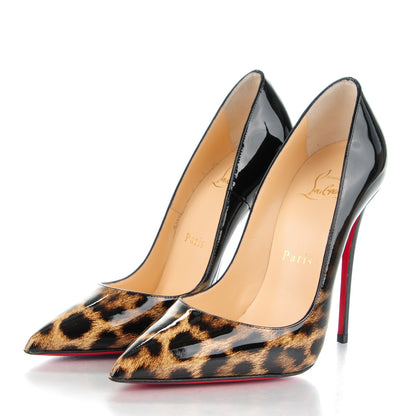 Christian Louboutin Patent Degrade Leopard So Kate 120 Pumps 35 Leopard Black 3 of 8