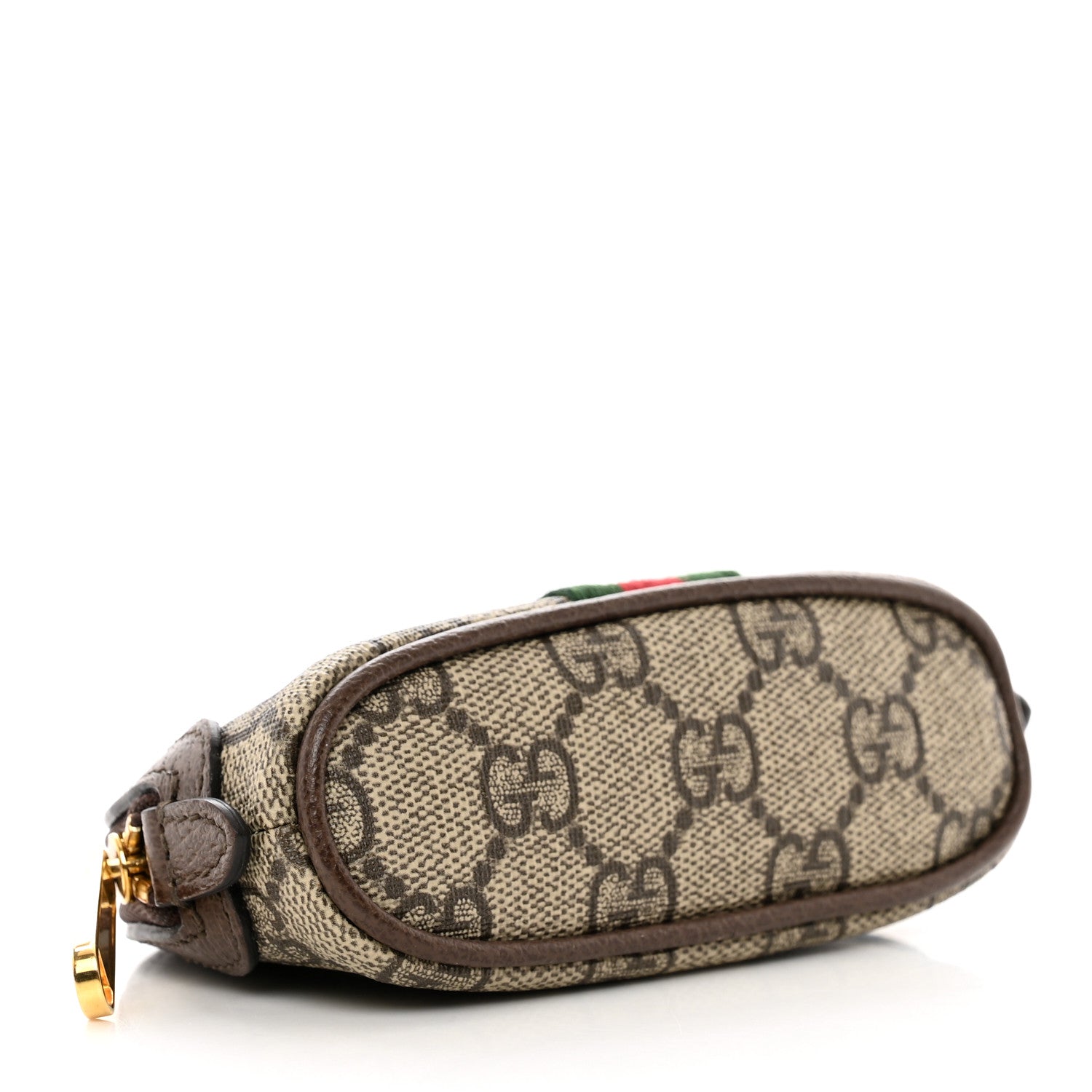 Gucci GG Supreme Monogram Web Ophidia Dome Key Pouch Beige New Acero 4 of 7