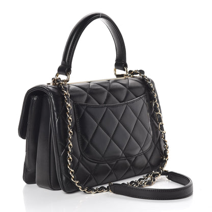 Chanel Lambskin Quilted Small Trendy CC Dual Handle Flap Bag Black 3 of 10