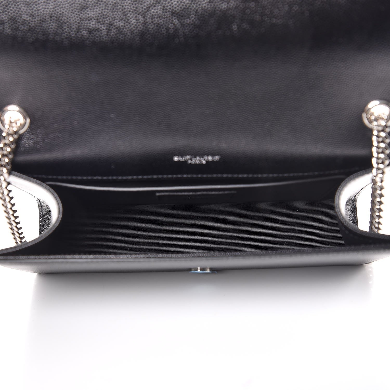 Saint Laurent Grain De Poudre Medium Classic Monogram Kate Satchel Black 5 of 8