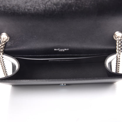 Saint Laurent Grain De Poudre Medium Classic Monogram Kate Satchel Black 5 of 8