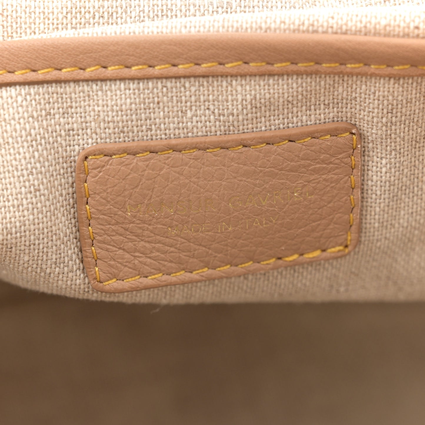 Calfskin Tulipano Bag Nocciola Yellow
