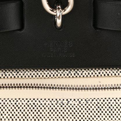 Hermes Vache Hunter Toile H Pegase Pop Herbag Zip Retourne 39 MM Bleu Indigo Ecru Black 7 of 12