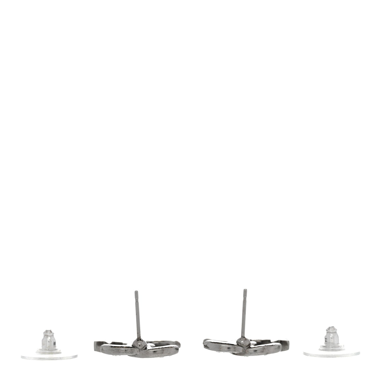 Chanel Crystal CC Starfall Earrings Silver 3 of 4