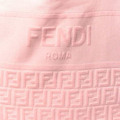 Fendi Terrycloth FF Embossed Beach Towel Tote Bag Pink 6 of 8