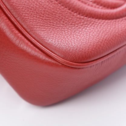 Gucci Pebbled Calfskin Small Soho Disco Bag Tabasco Red 11 of 13