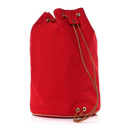 Hermes Toile Sac Polochon Red 2 of 10