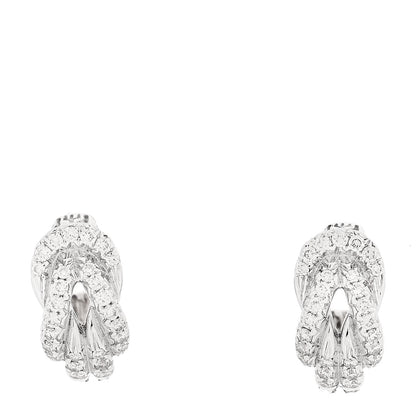 John Hardy Sterling Silver Diamond Love Knot Earrings 1 of 4