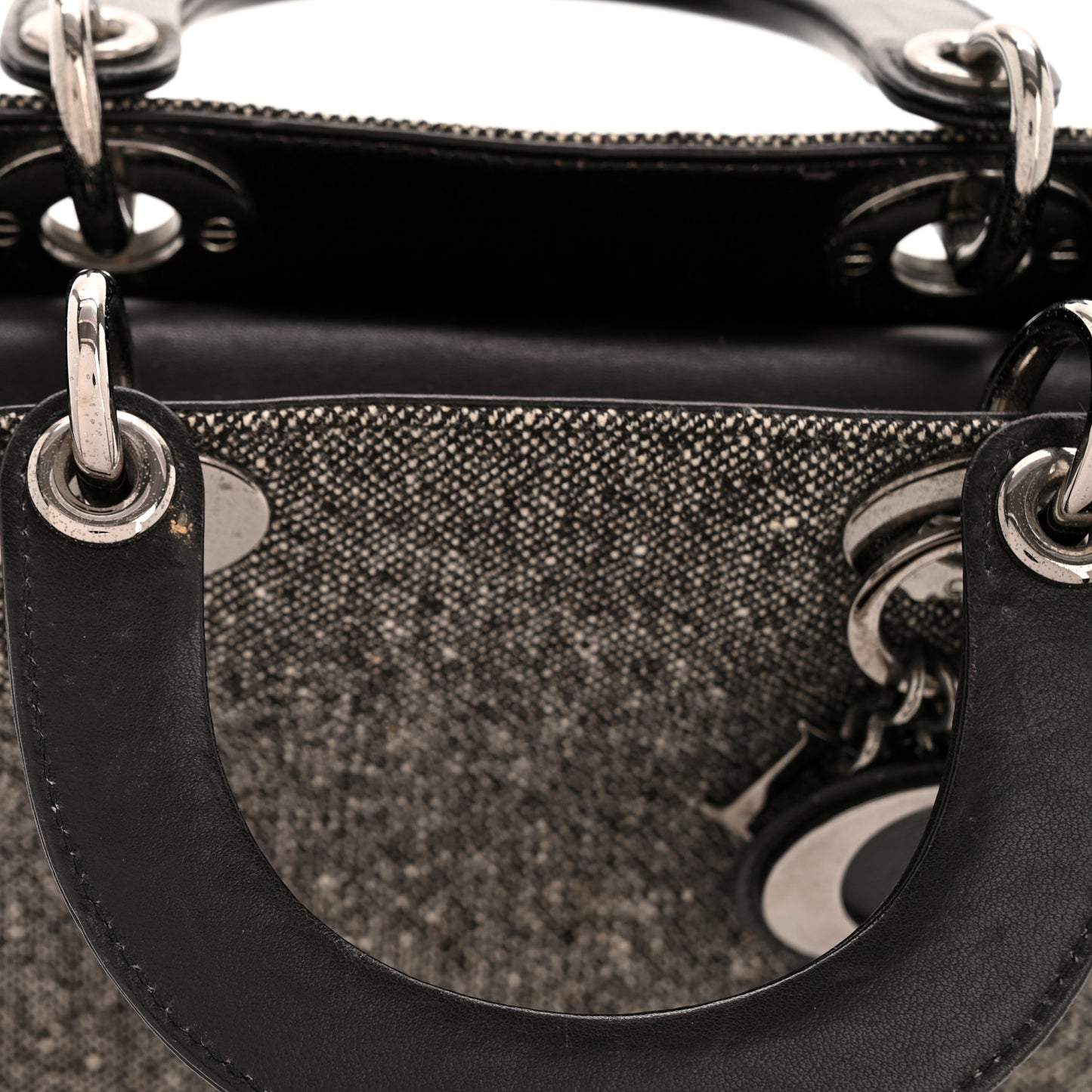 Tweed Mini Lady Dior Black