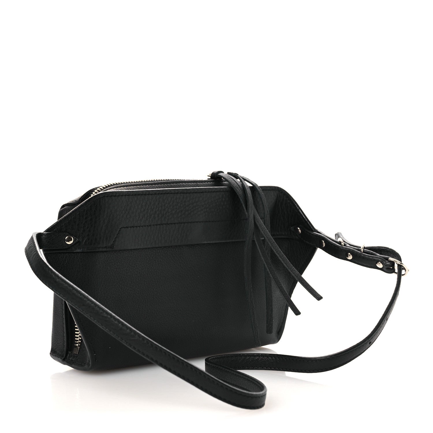 Balenciaga Calfskin Papier Belt Bag Black 2 of 9
