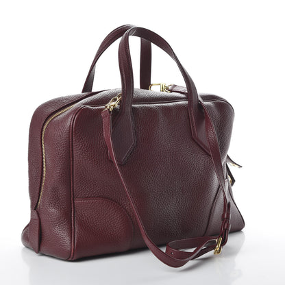 Louis Vuitton Taurillon Dora Ultra Soft MM Bordeaux 3 of 11