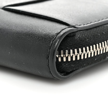 Bottega Veneta Nappa Maxi Intrecciato Zip Around Wallet Black 8 of 11