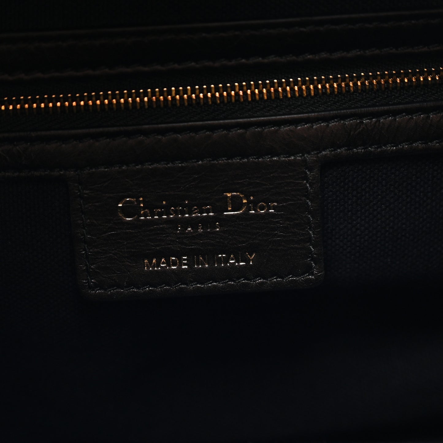 Crinkled Calfskin Macrocannage Medium D-Journey Bag Black