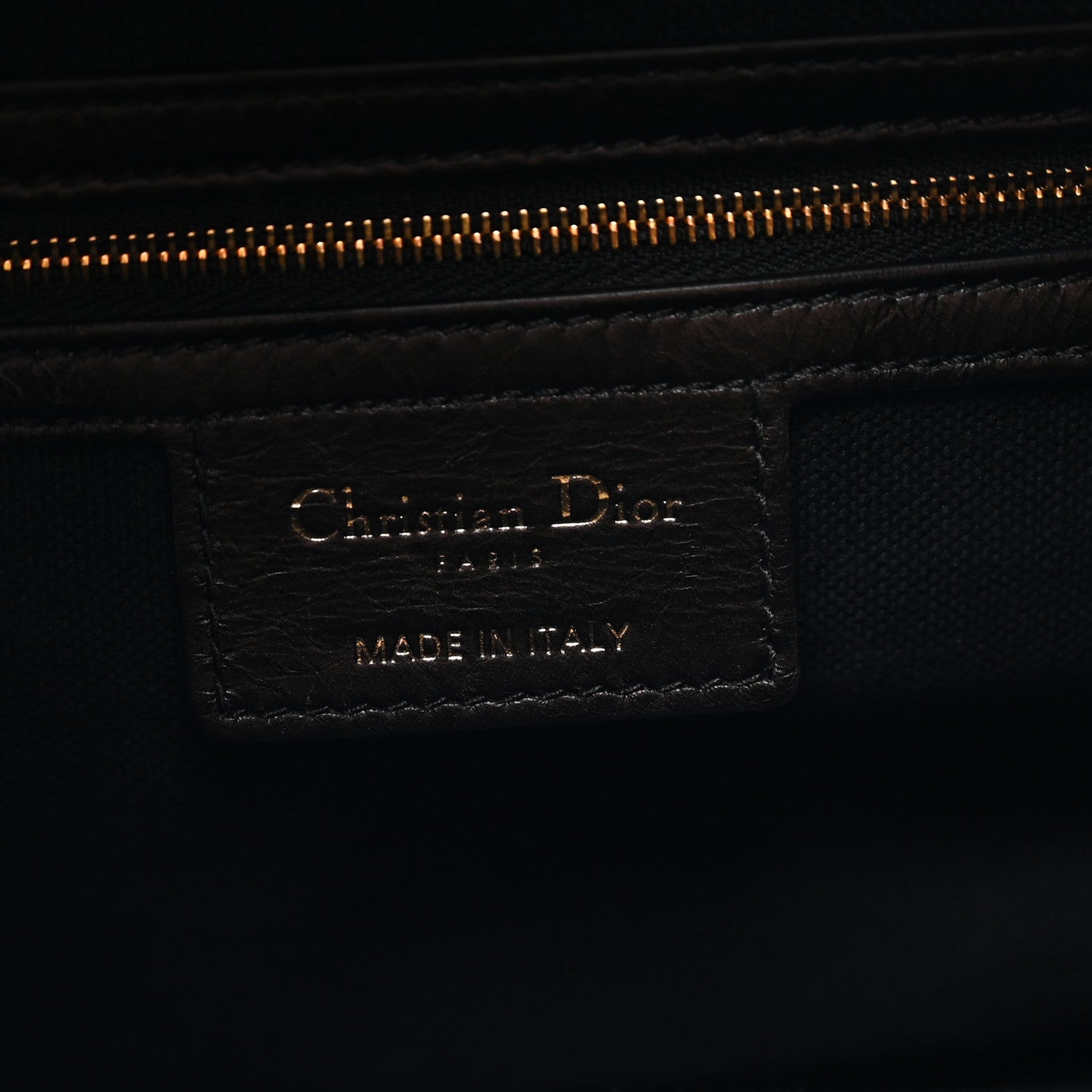 Christian Dior Crinkled Calfskin Macrocannage Medium D-Journey Bag Black 6 of 11