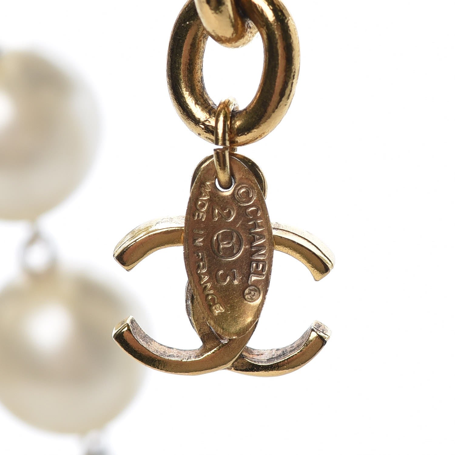Chanel Pearl Layered Short Necklace Gold 3 of 6