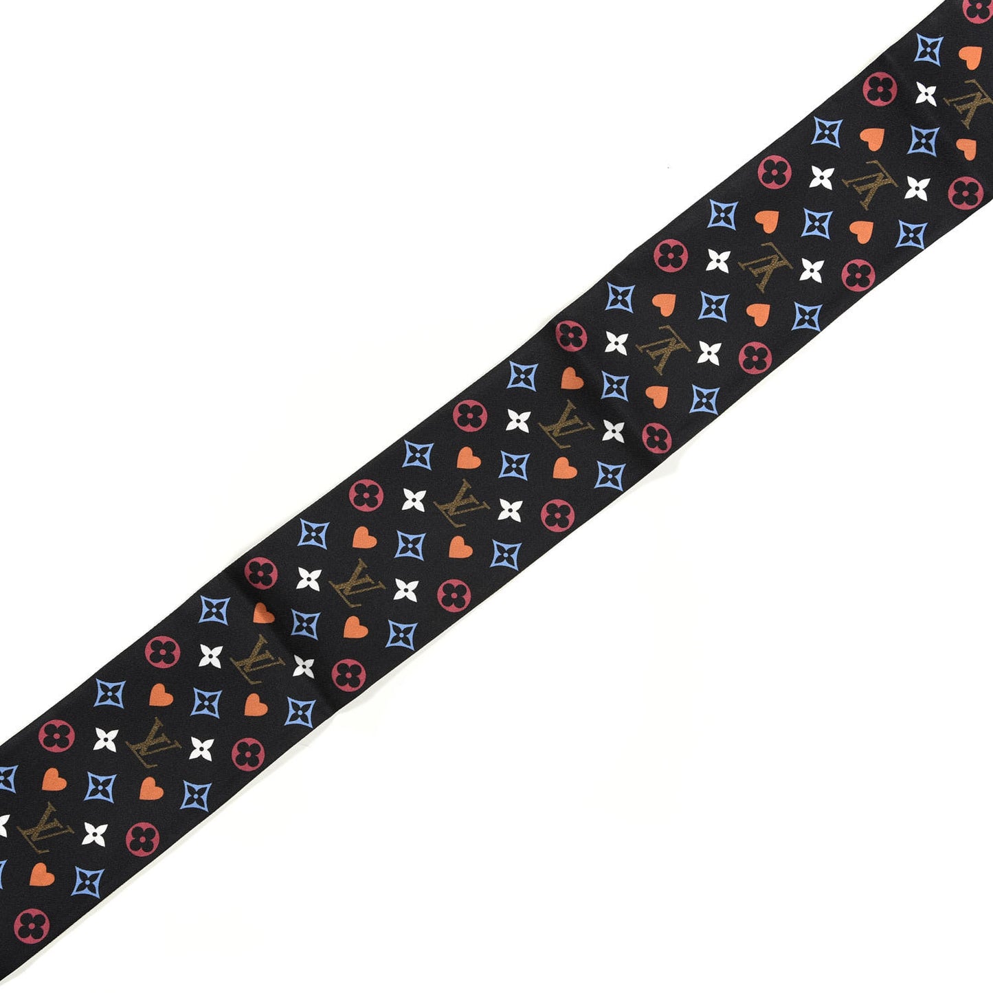 Silk Game On Bandeau Black White