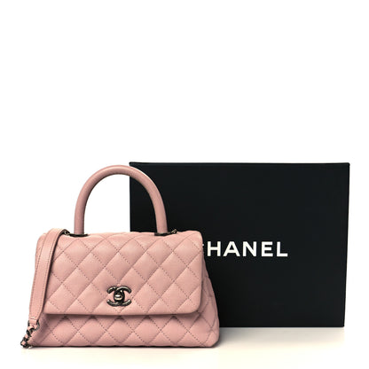 Chanel Caviar Quilted Mini Coco Handle Flap Light Pink 12 of 12