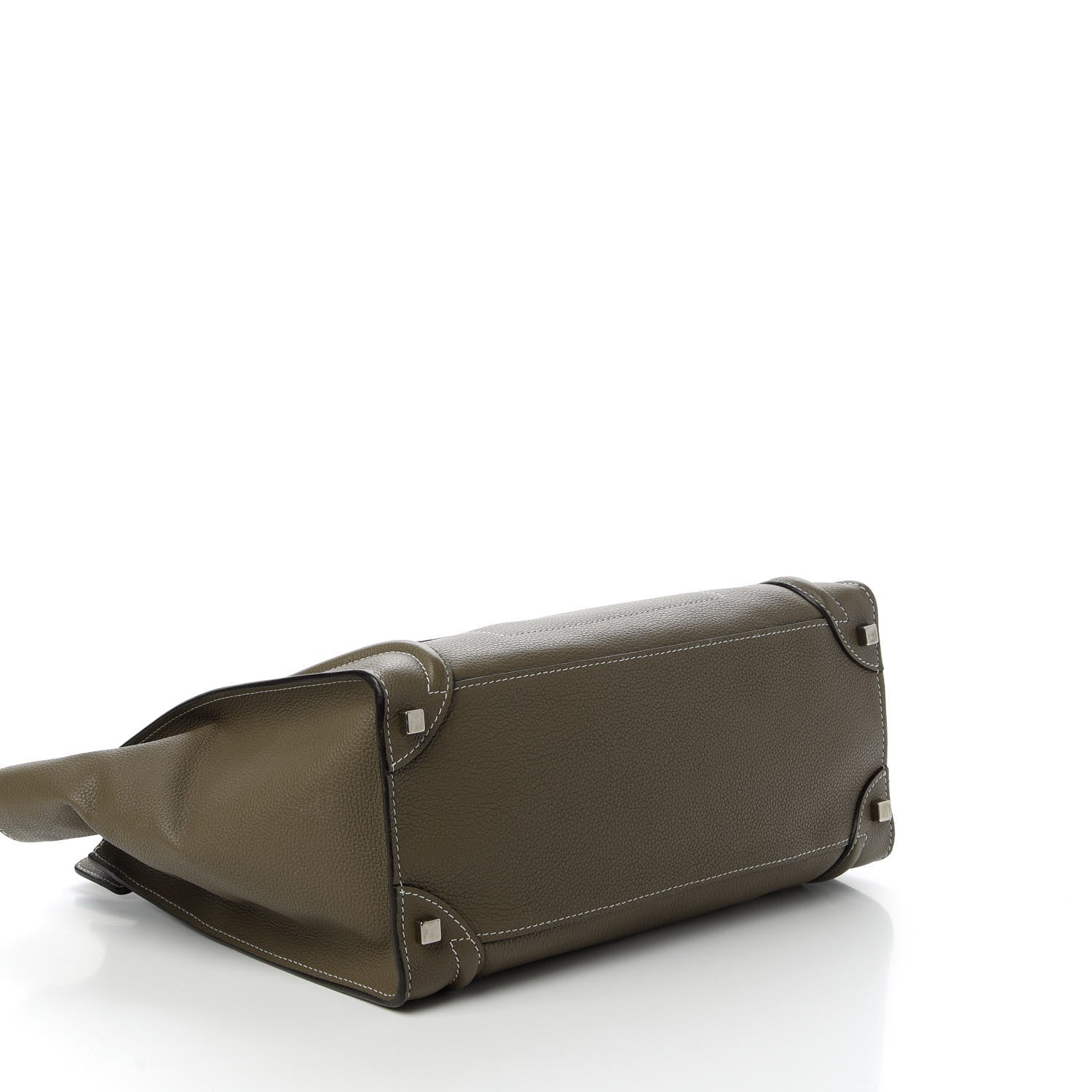Celine Drummed Calfskin Shoulder Luggage Souris 4 of 10