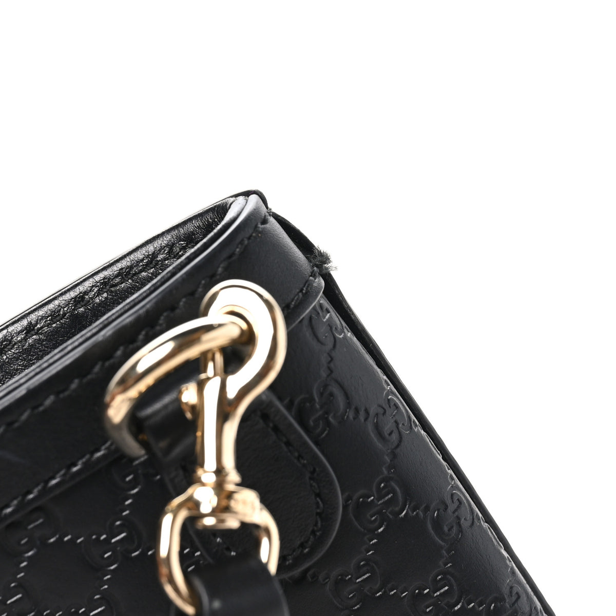 Microguccissima Flat Crossbody Black