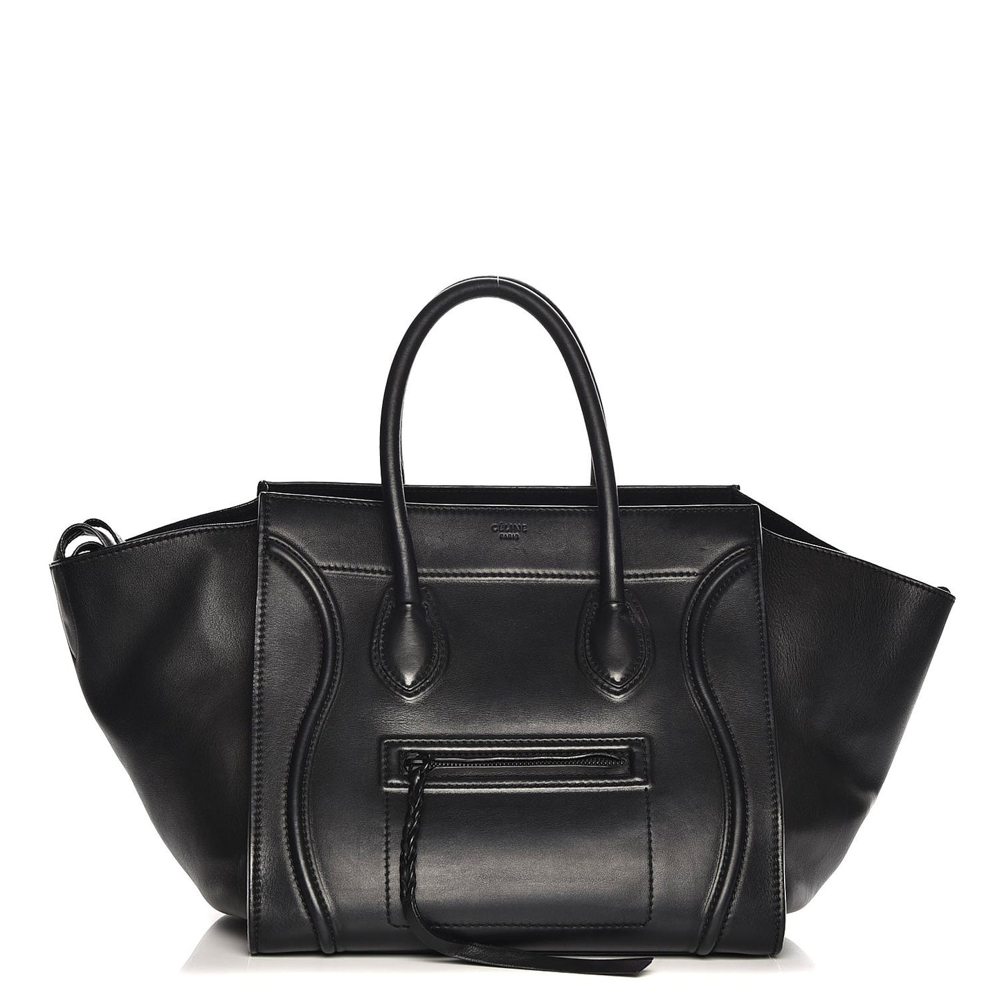 Smooth Calfskin Medium Phantom Luggage Black