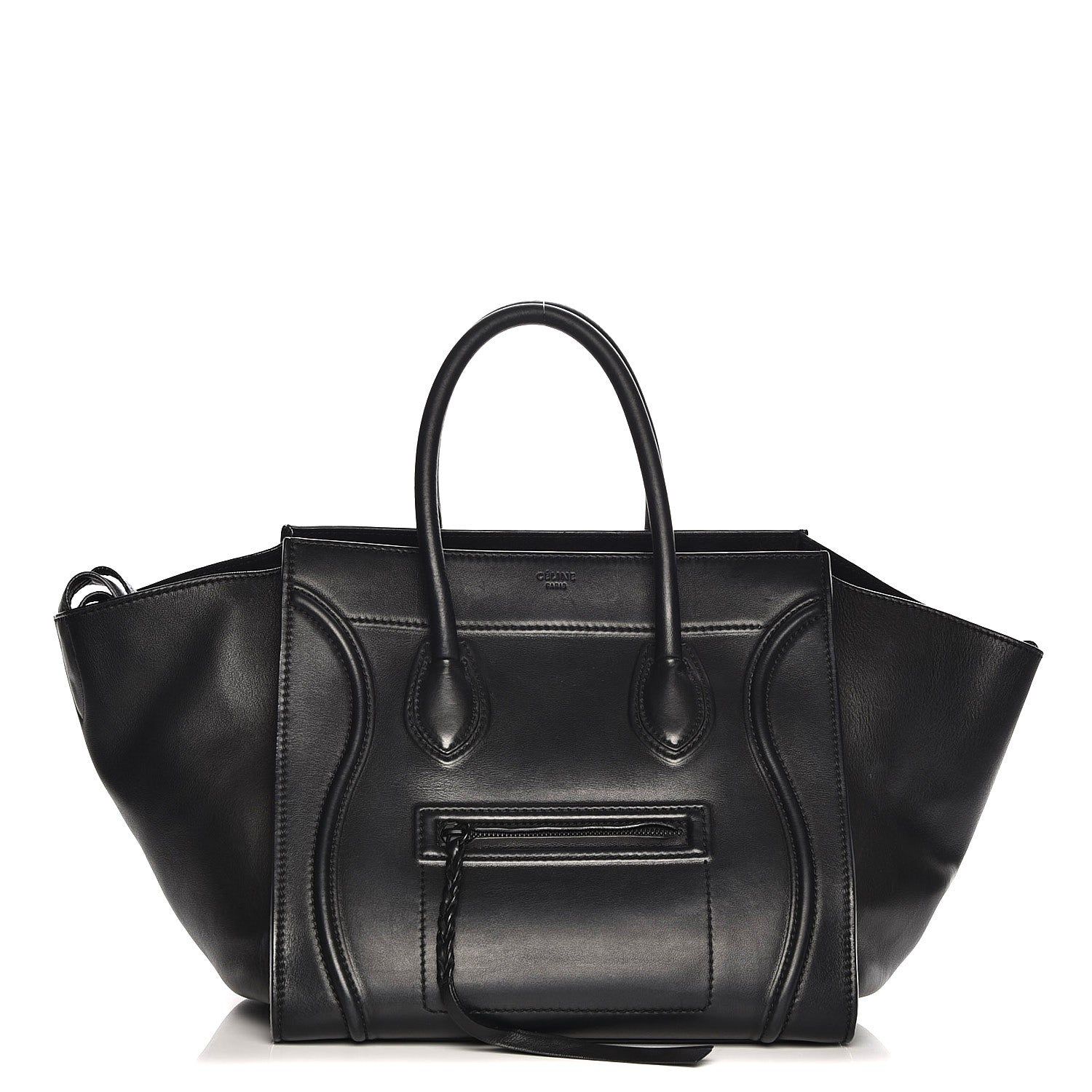 Celine Smooth Calfskin Medium Phantom Luggage Black 1 of 8