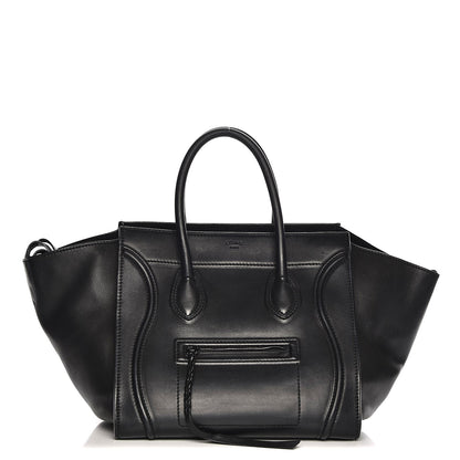 Celine Smooth Calfskin Medium Phantom Luggage Black 1 of 8