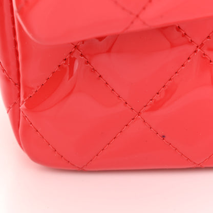 Chanel Patent Quilted Medium Double Flap Pink 14 of 14