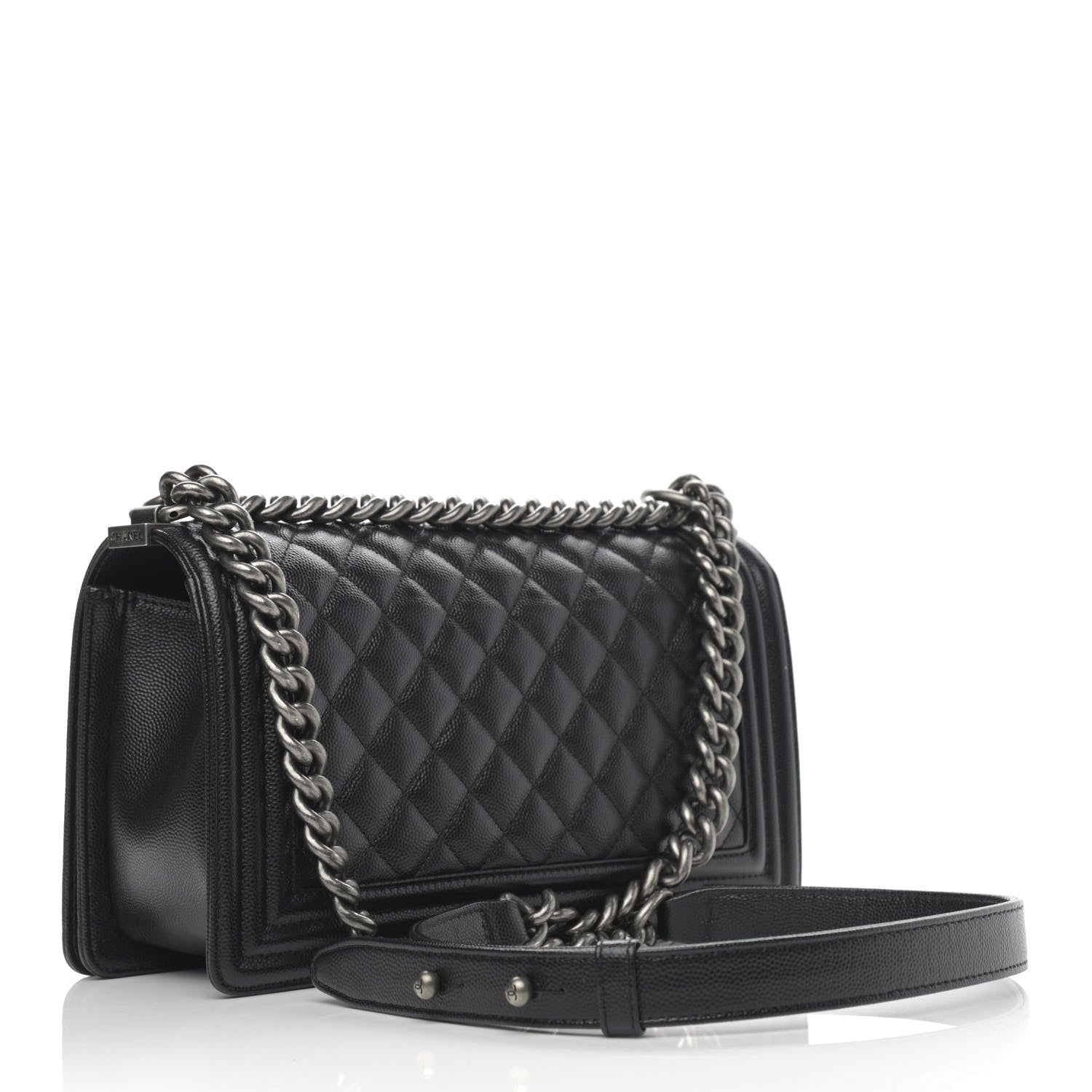 Chanel Caviar Quilted Medium Boy Flap Black 3 of 11