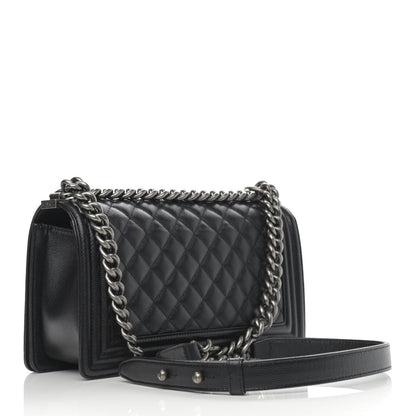 Chanel Caviar Quilted Medium Boy Flap Black 3 of 11