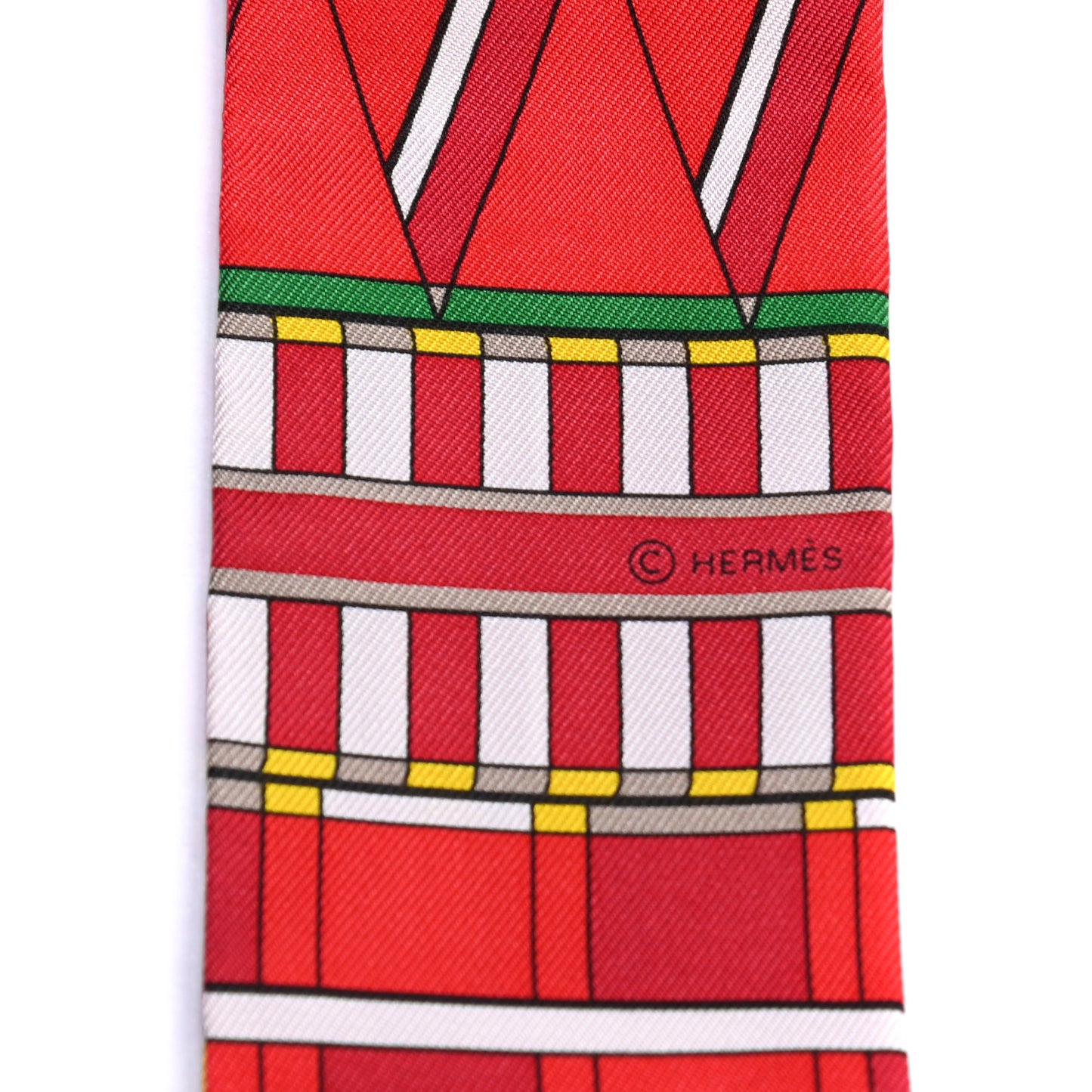 Silk Voltes Et Pirouettes Twilly Rouge Vert Jaune