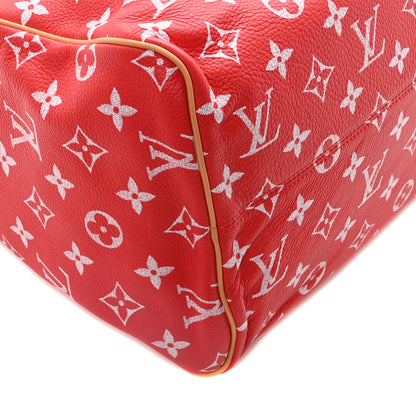 Louis Vuitton Calfskin Monogram Speedy P9 Bandouliere 40 Red 9 of 10