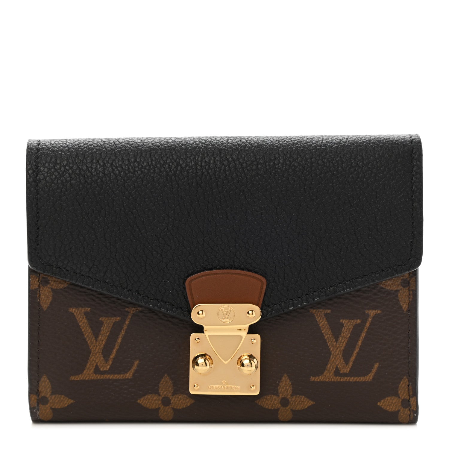 Louis Vuitton Monogram Pallas Compact Wallet NM Black 1 of 7