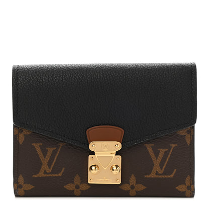 Louis Vuitton Monogram Pallas Compact Wallet NM Black 1 of 7