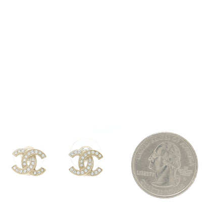 Chanel Crystal CC Earrings Gold 2 of 5