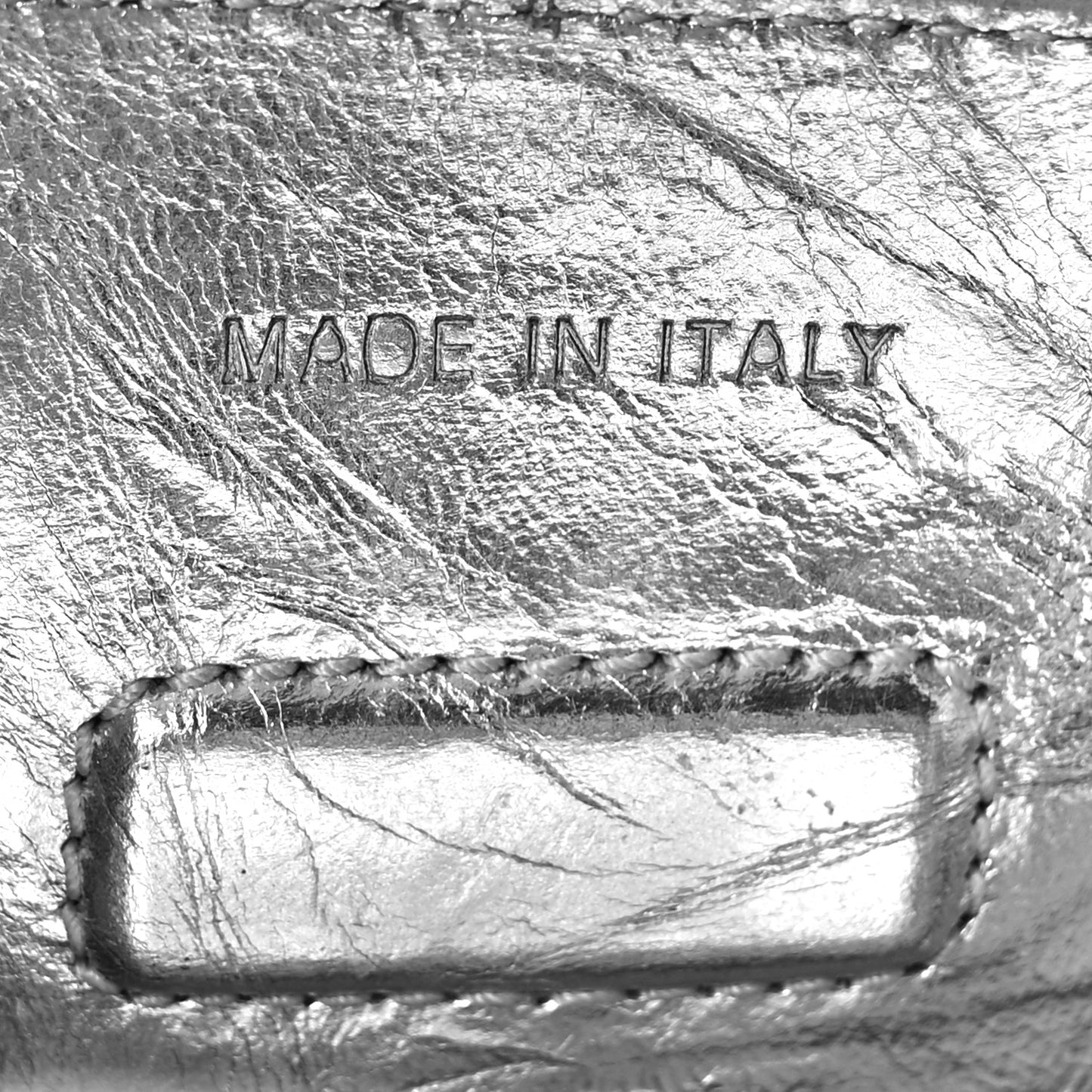 Metallic Calfskin Medium Diorever Flap Silver
