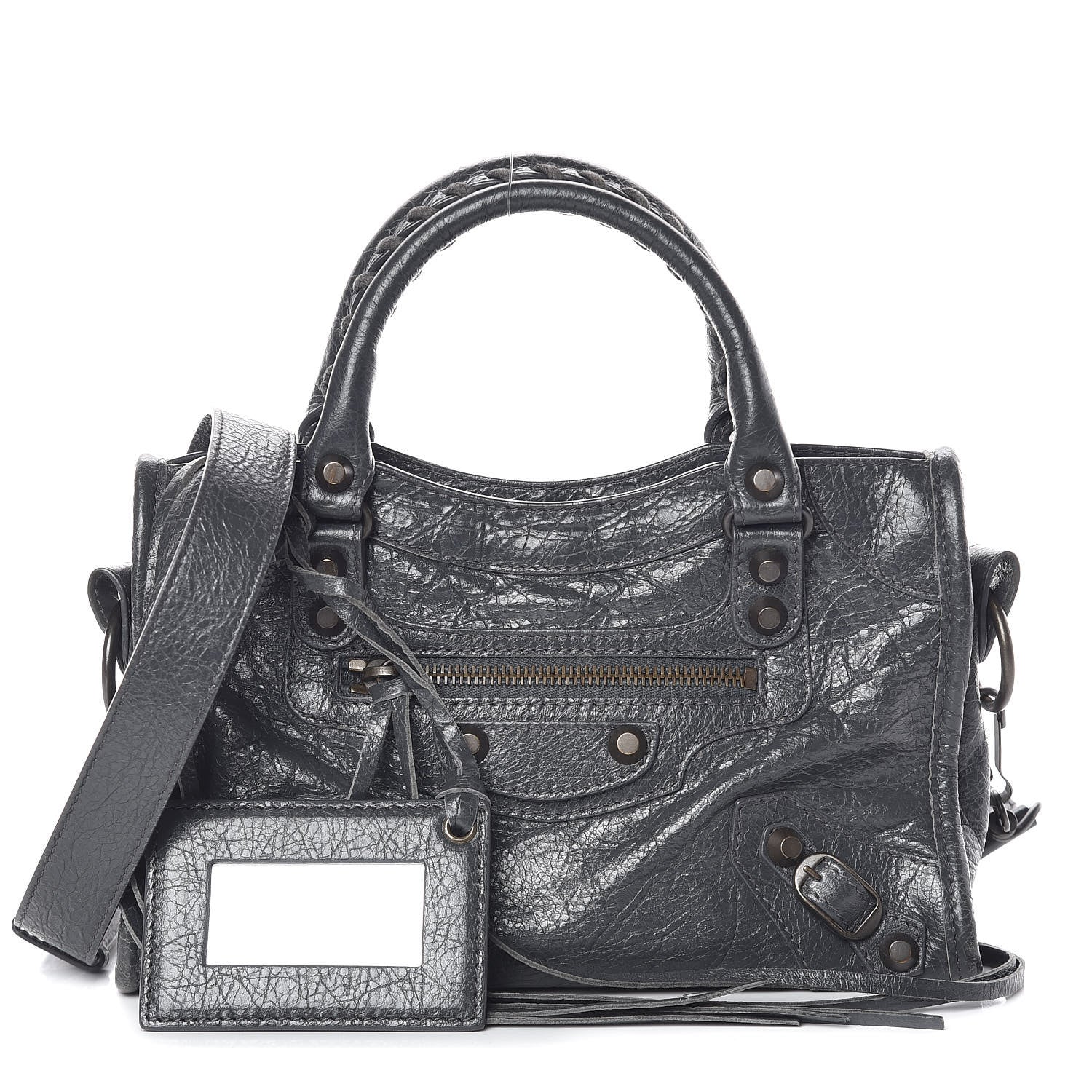 Balenciaga Agneau Classic Hardware Mini City Gris Fossile 1 of 9