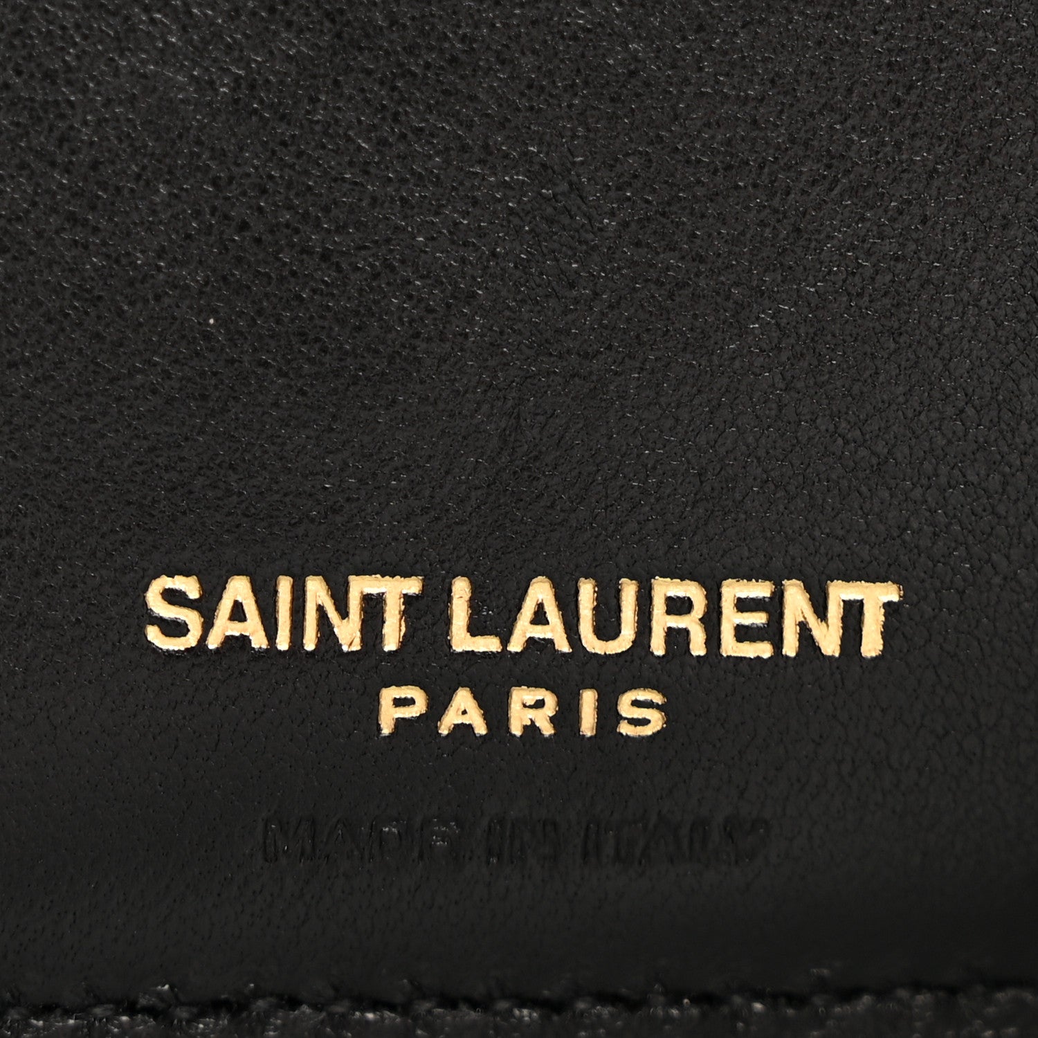 Saint Laurent Lambskin Matelasse Chevron Monogram Compact Tri Fold Wallet Black 6 of 11