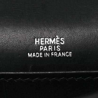 Hermes Box Kelly Pochette Clutch Black 6 of 12