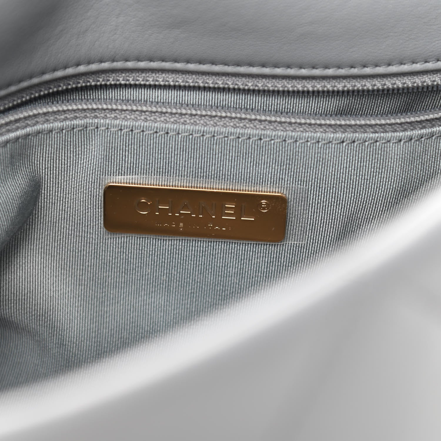 Chanel Lambskin Quilted Large Chanel 19 Flap Grey 6 of 11