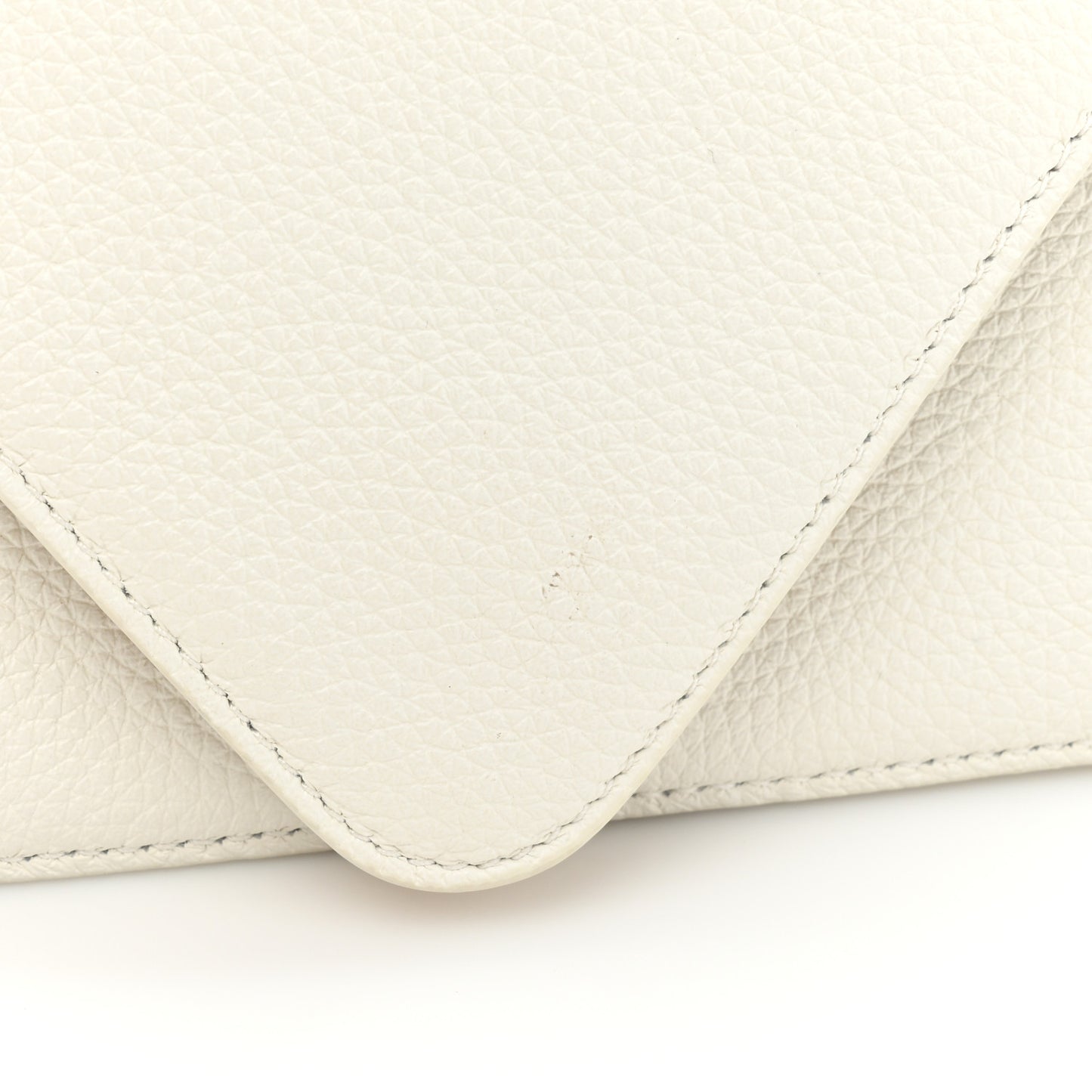 Calfskin Mount Envelope Bag White