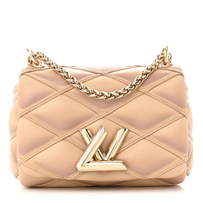 Louis Vuitton Lambskin Malletage Pico GO-14 Beige Pink 1 of 10