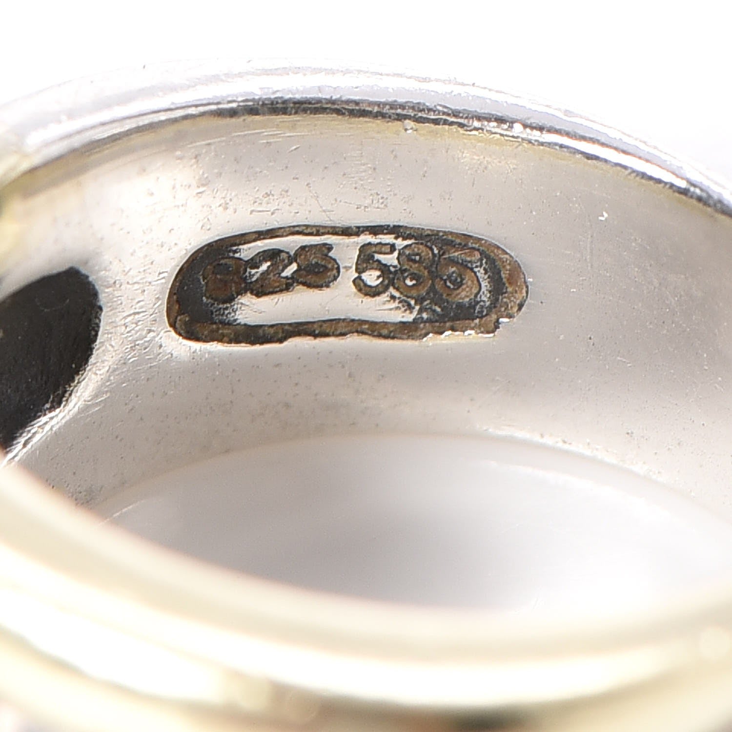 David Yurman Sterling Silver 14K Gold 12mm Thoroughbred Ring 53.5 6.5 4 of 5