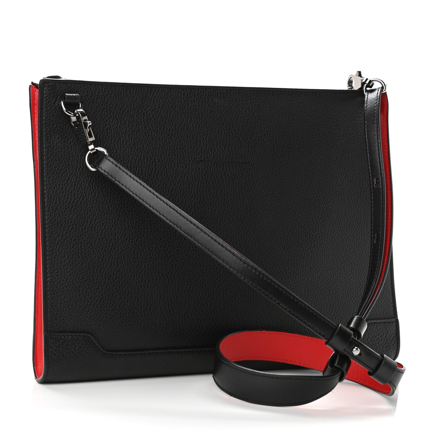 Calfskin Studded Skypouch Crossbody Clutch Black