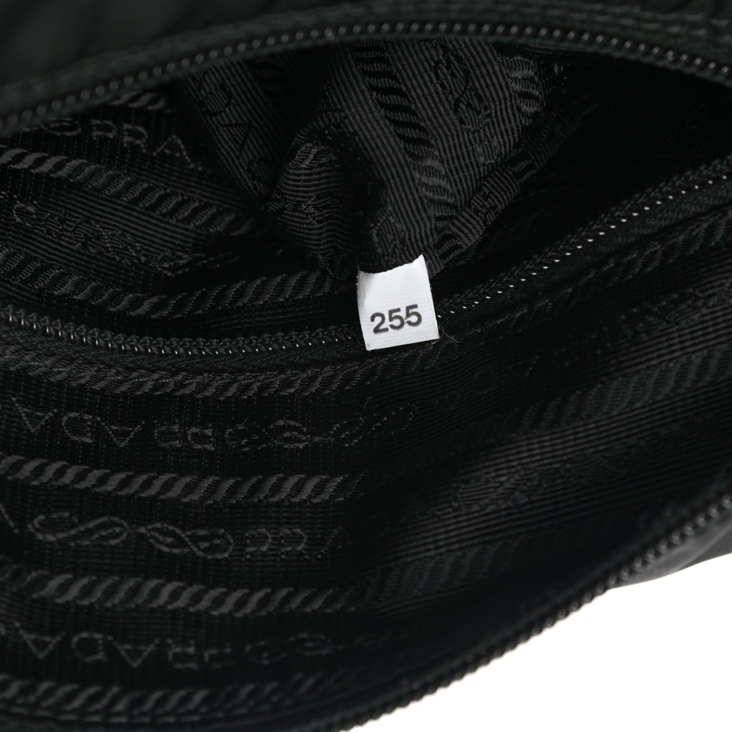 Re-Nylon Vela Saffiano Pocket Single Buckle Messenger Shoulder Bag Black